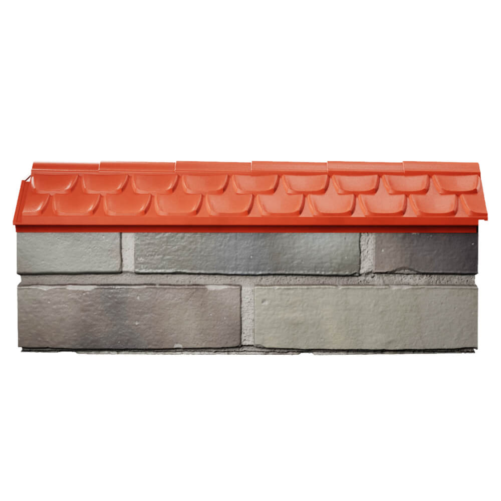 Парапет Zking Эльбрус Красный с посадкой на 0.5 кирпича (130мм) в Норильске фото