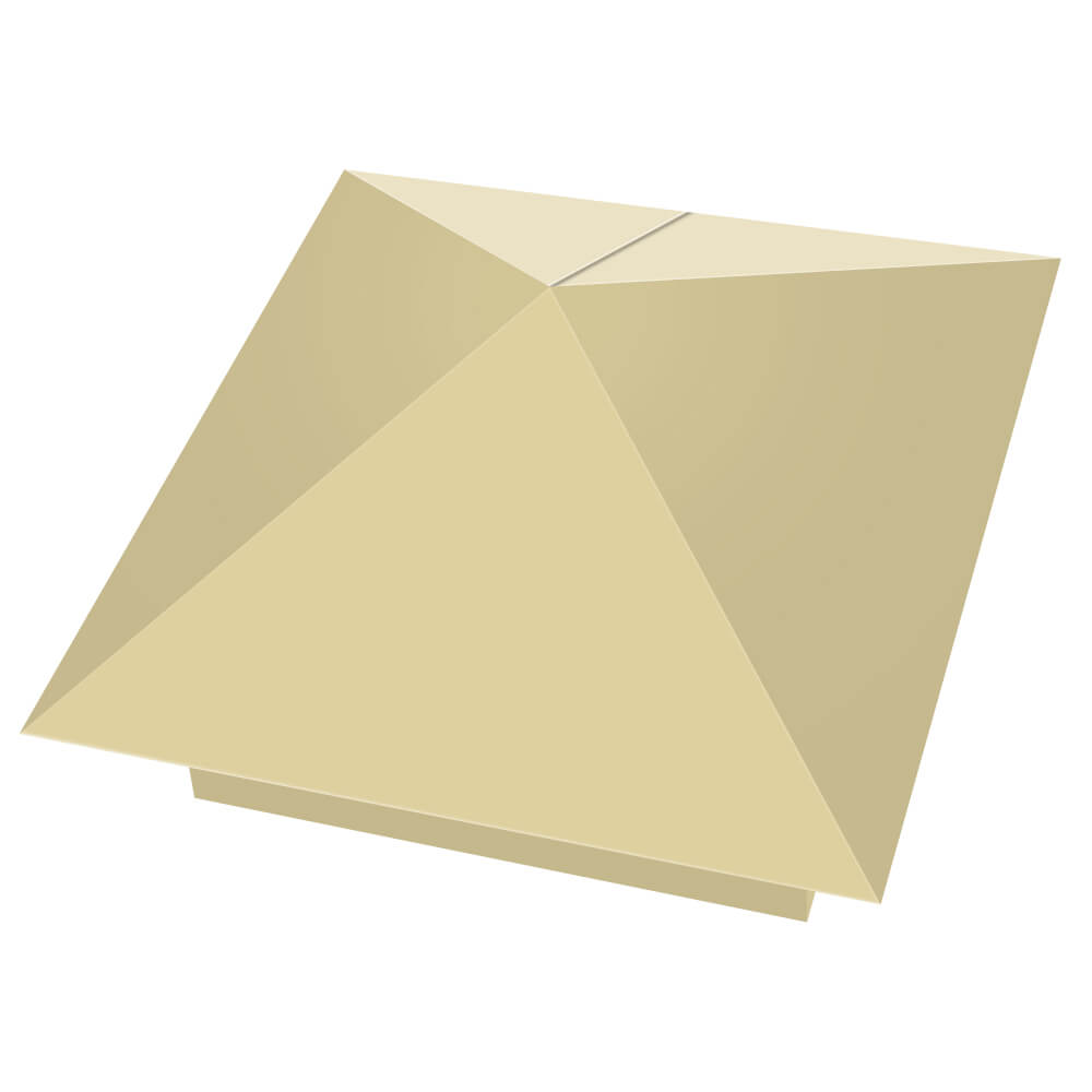 Колпак металлический 400х400мм RAL1014 Бежевый заборный Норильск фото