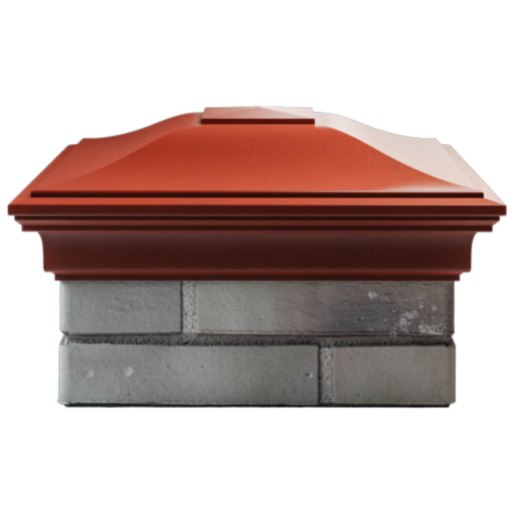 Колпак Zking Монблан Красный на столб 1.5х1.5 кирпича (385х385мм) Норильск фото