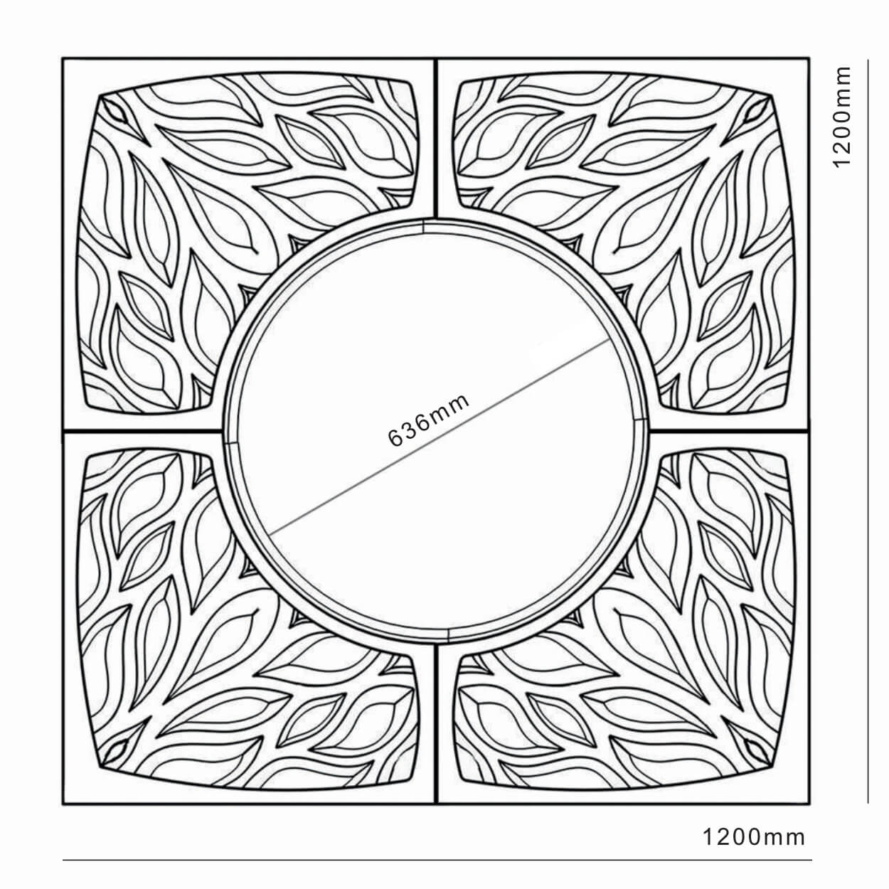 Приствольная решетка для дерева ZKING CRUST 1.2х1.2м Черная в Норильске фото