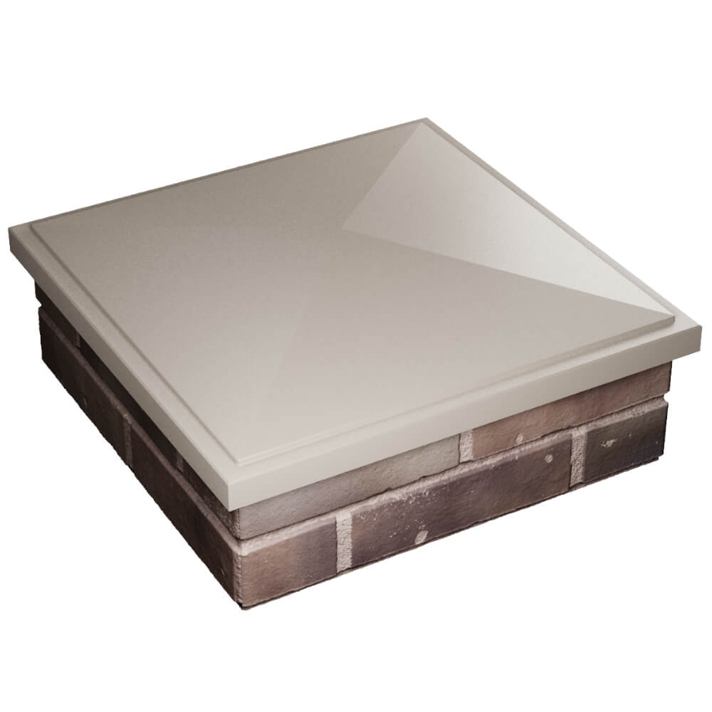 Колпак Zking БонаМоно Бежевый на столб 2х2 кирпича (515х515, 530х530мм) в Норильске фото