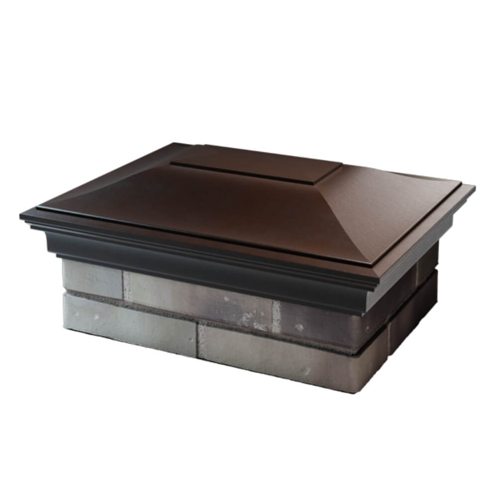 Колпак Zking Монблан Коричневый на столб 2х1.5 кирпича (515х385мм) в Норильске фото