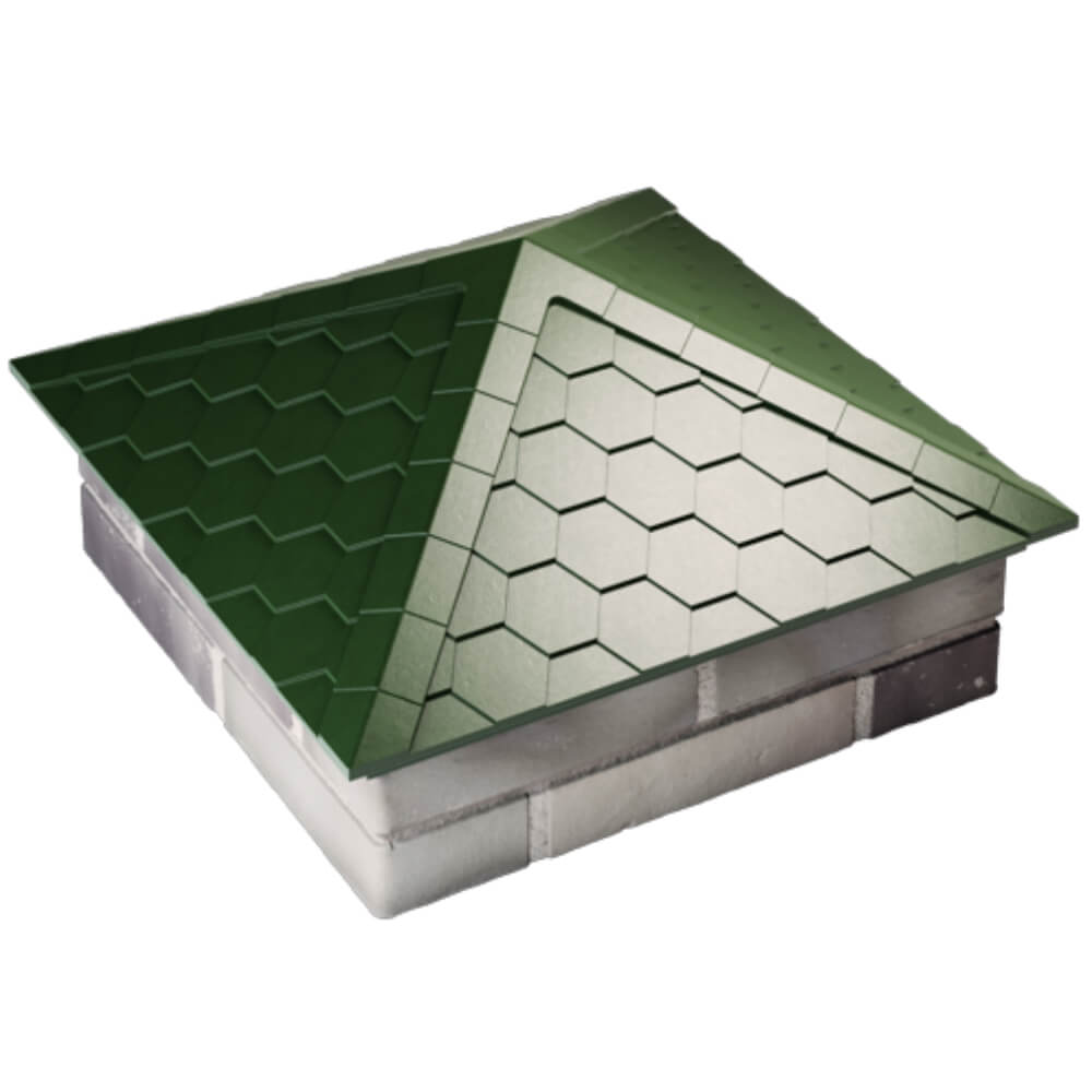 Колпак Zking Эверест Зеленый на столб 2х2 кирпича (535х535мм) Норильск фото