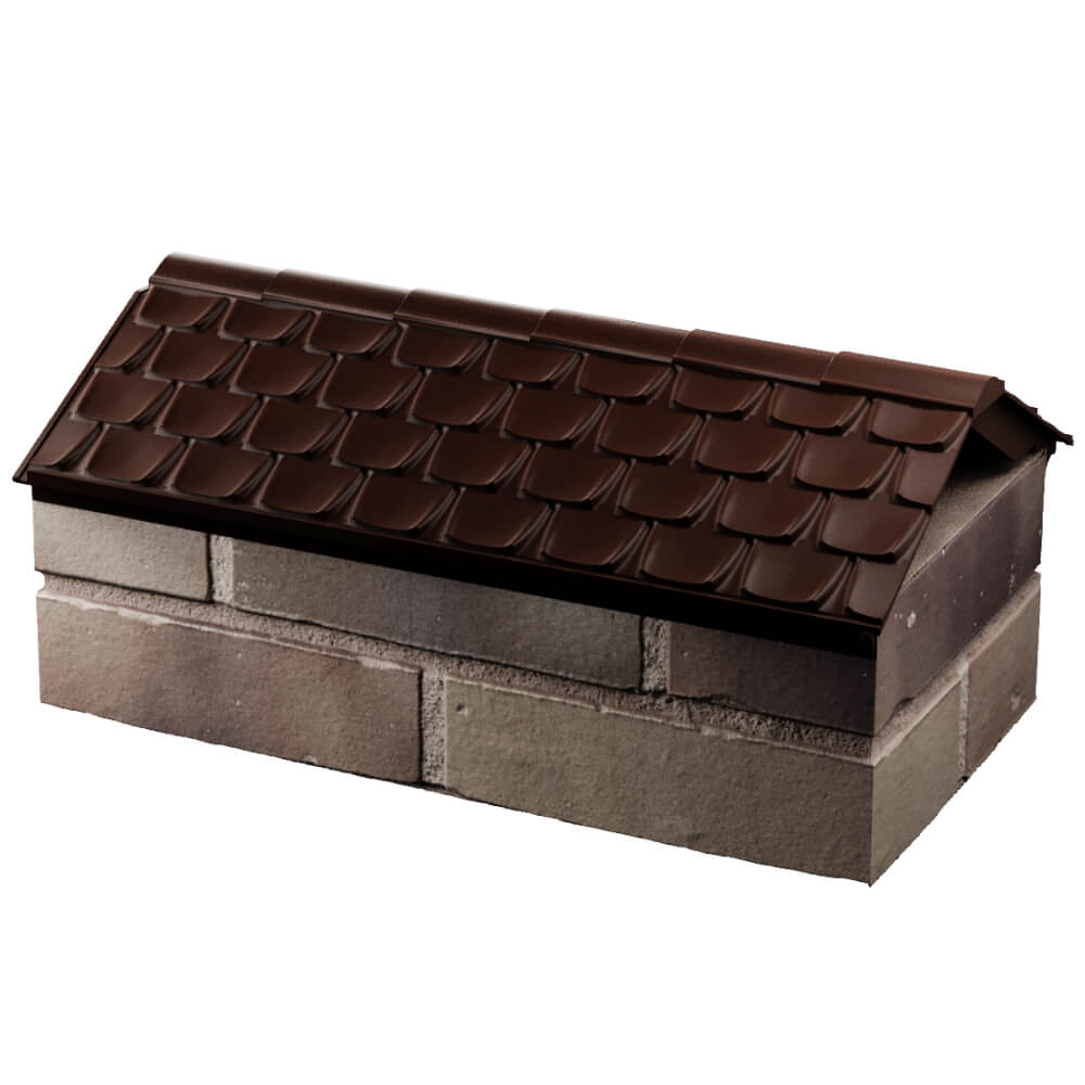 Парапет Zking Эльбрус Коричневый с посадкой на 1 кирпич (255мм) в Норильске фото