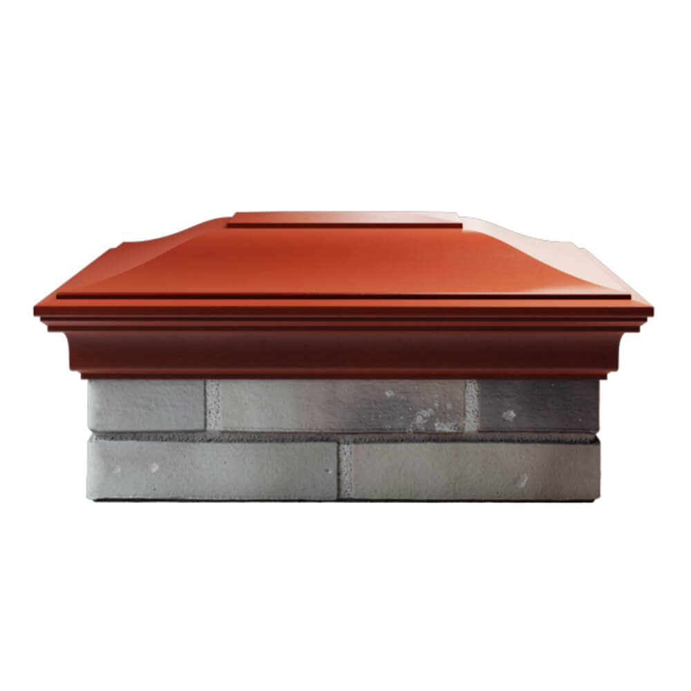 Колпак Zking Монблан Красный на столб 2х1.5 кирпича (515х385мм) в Норильске фото