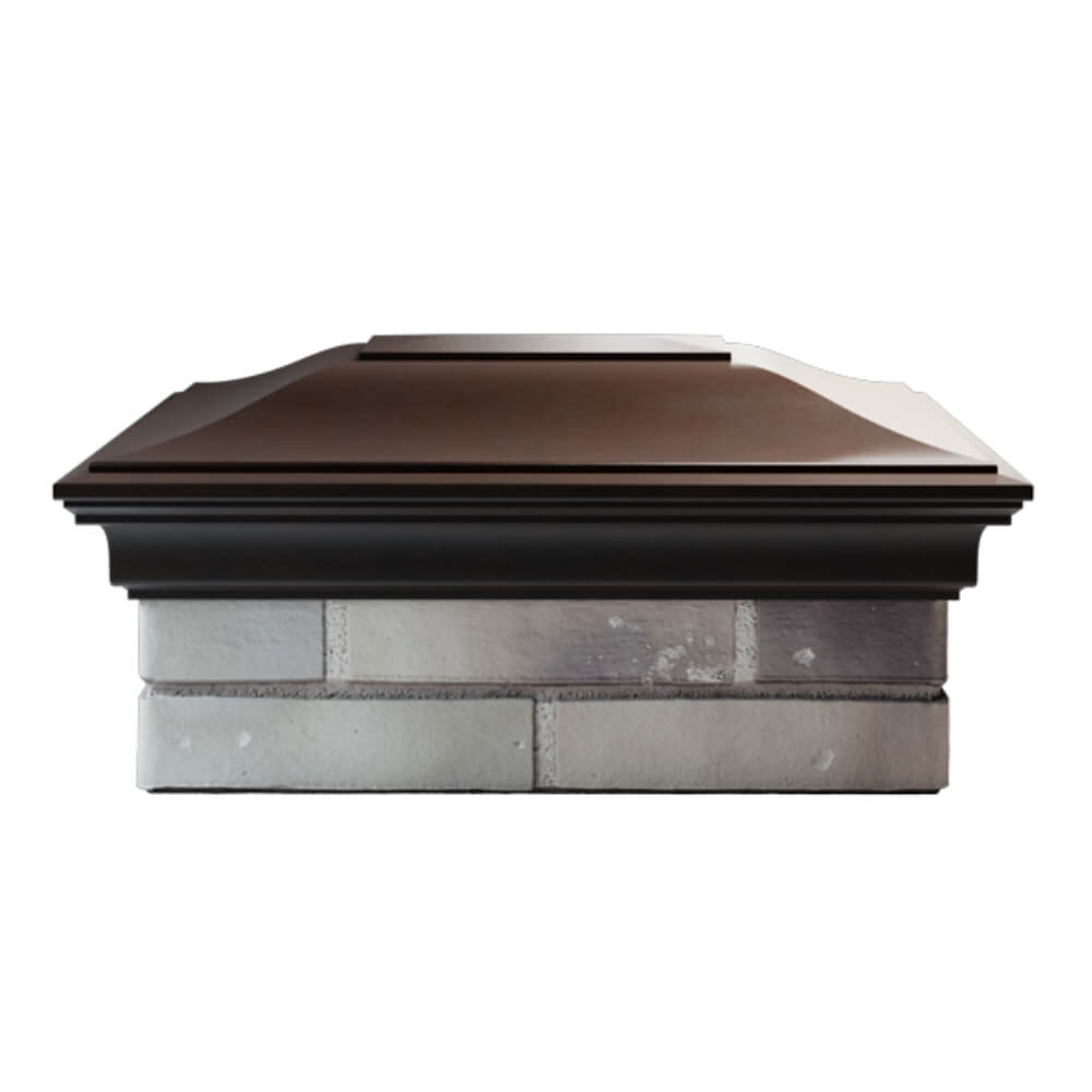 Колпак Zking Монблан Коричневый на столб 2х1.5 кирпича (515х385мм) в Норильске фото