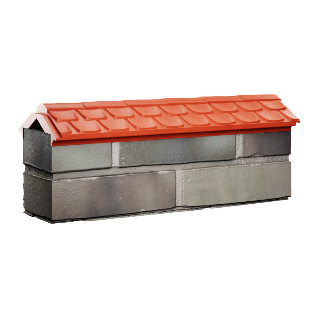 Парапет Zking Эльбрус Красный с посадкой на 0.5 кирпича (130мм) Норильск фото