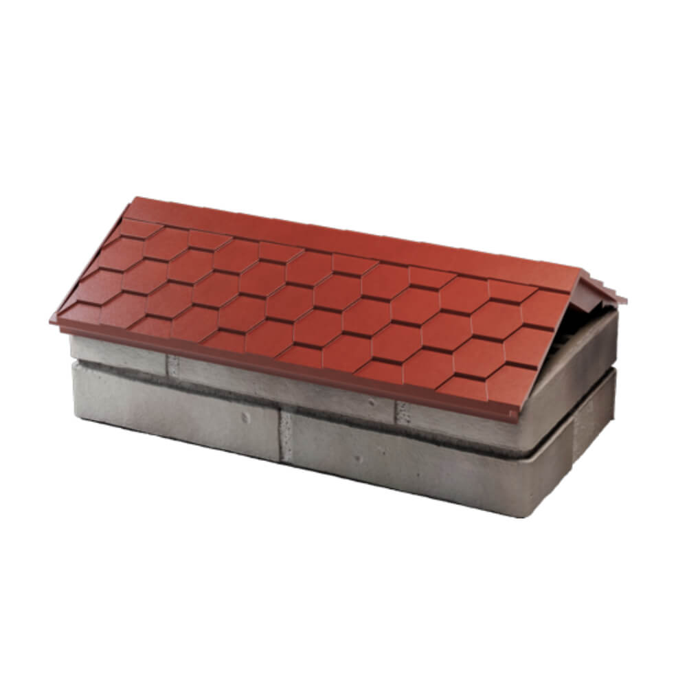 Парапет Zking Эверест Красный с посадкой на 1 кирпич (200/225/255мм) в Норильске фото