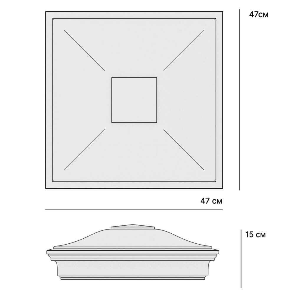 Колпак Zking Монблан Коричневый на столб 1.5х1.5 кирпича (385х385мм) в Норильске фото