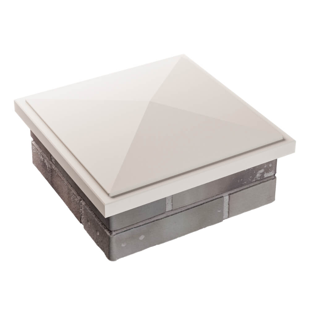 Колпак Zking БонаМоно Бежевый на столб 1.5х1.5 кирпича (385х385, 400х400мм) в Норильске фото