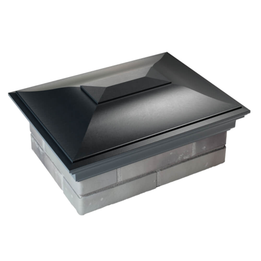 Колпак Zking Монблан Черный на столб 2х1.5 кирпича (515х385мм) Норильск фото