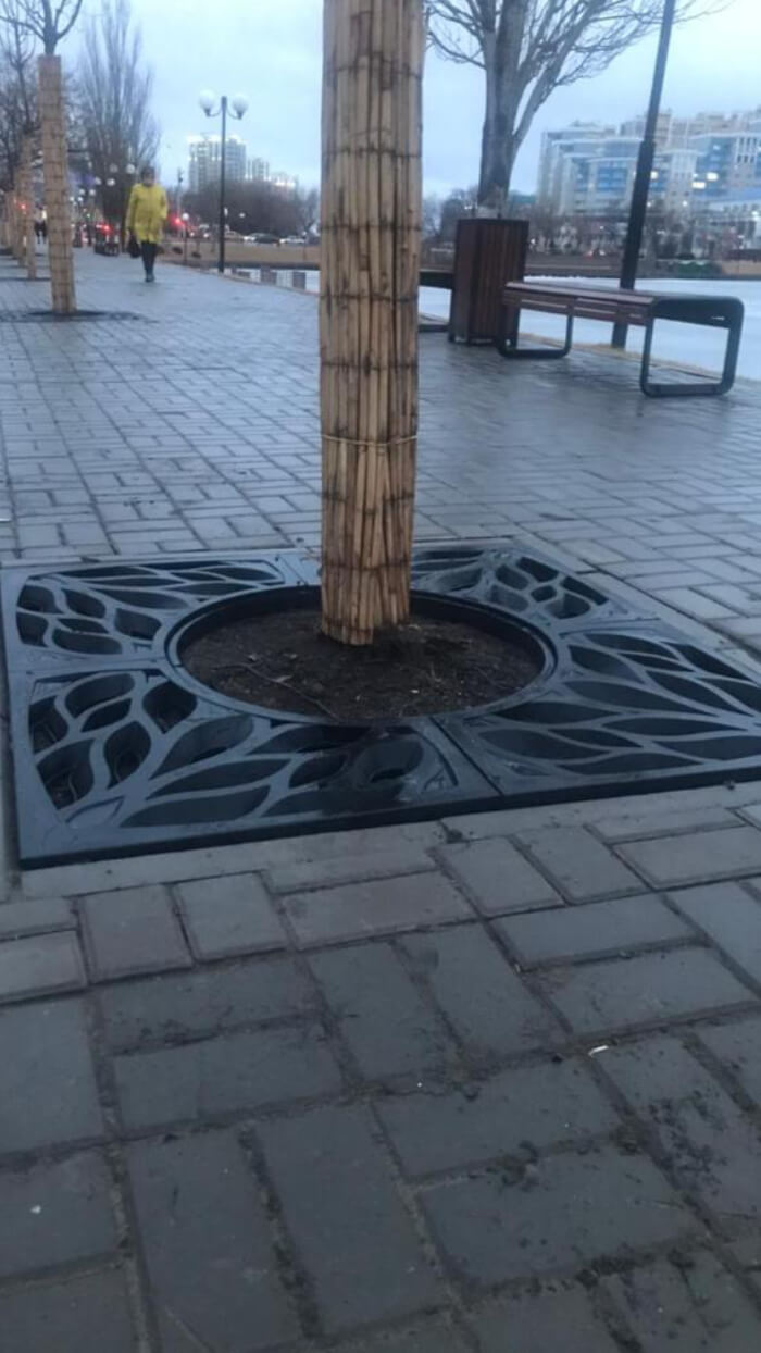 Приствольная решетка для дерева ZKING CRUST 1.2х1.2м Черная в Норильске фото