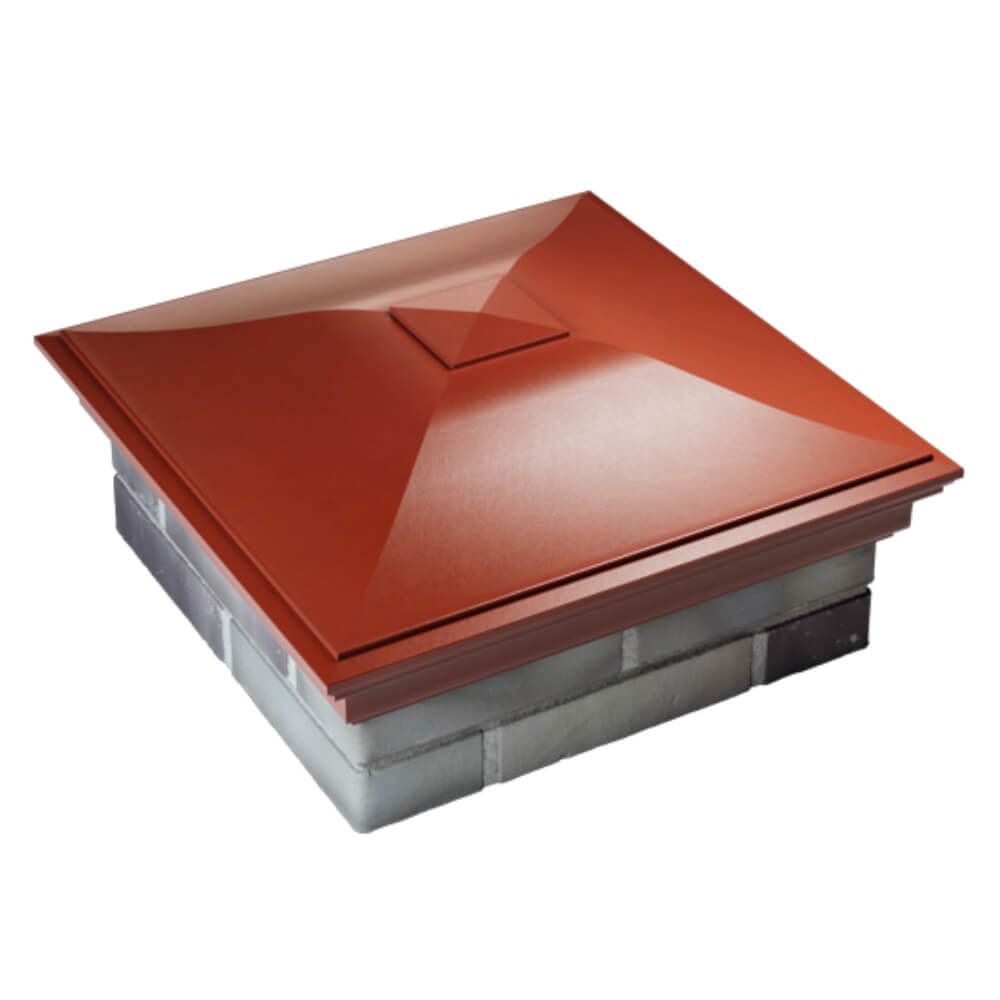 Колпак Zking Монблан Красный на столб 2х2 кирпича (515х515мм) Норильск фото