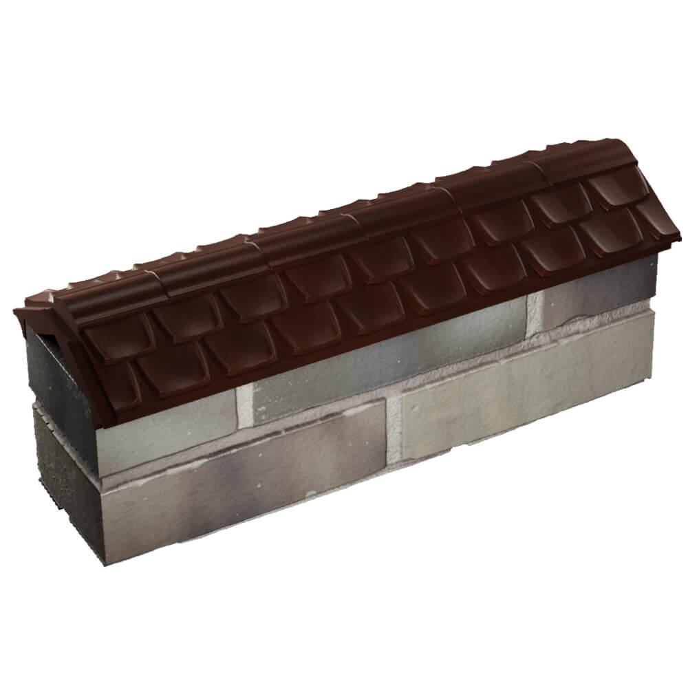 Парапет Zking Эльбрус Коричневый с посадкой на 0.5 кирпича (130мм) в Норильске фото