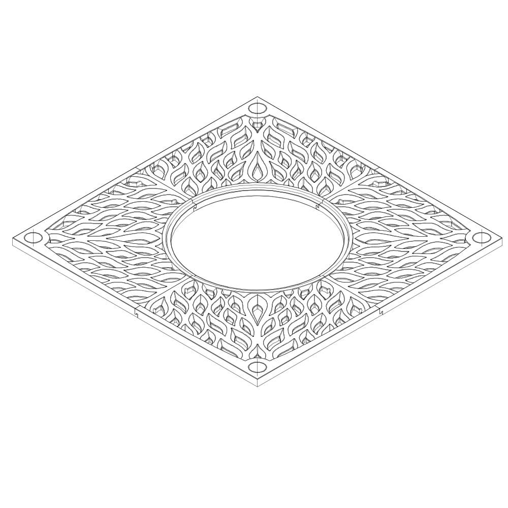 Приствольная решетка для дерева ZKING CRUST 2х2м Черная в Норильске фото