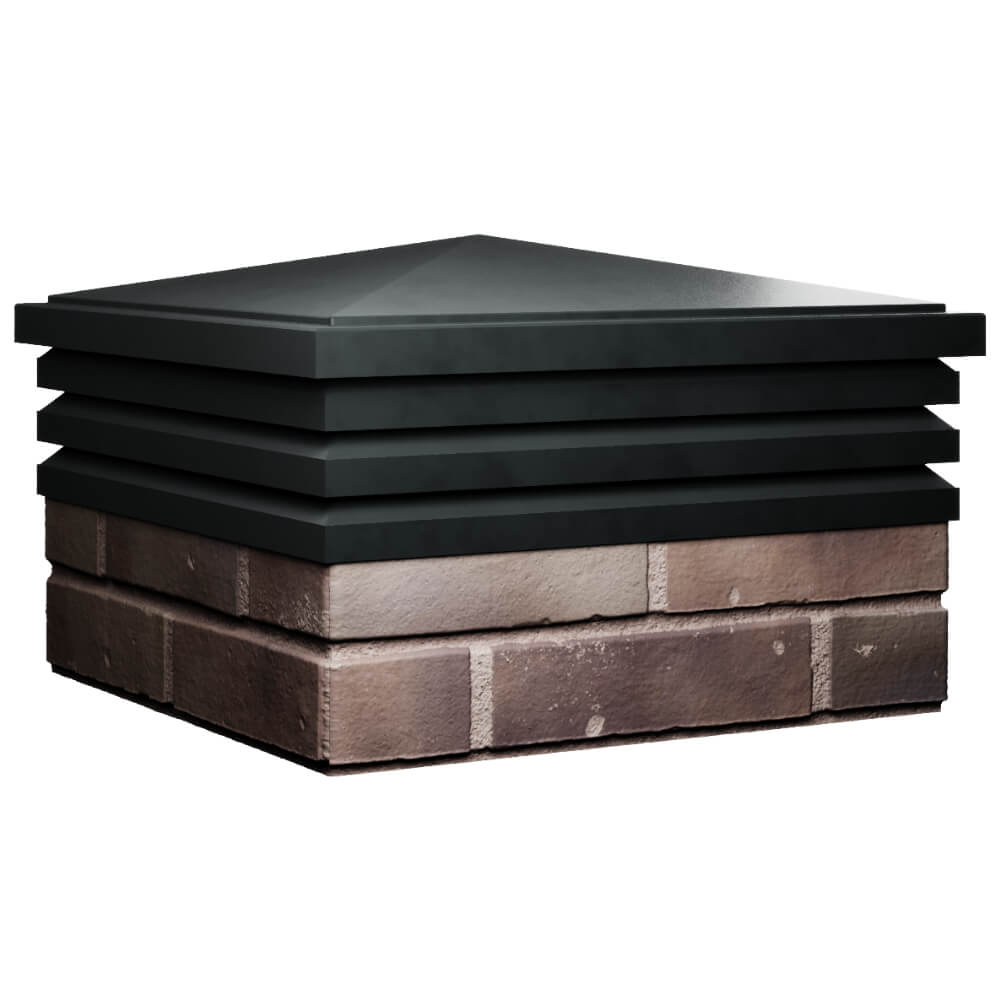 Колпак Zking Бона ХайТек Черный на столб 2х2 кирпича (513х513мм) в Норильске фото