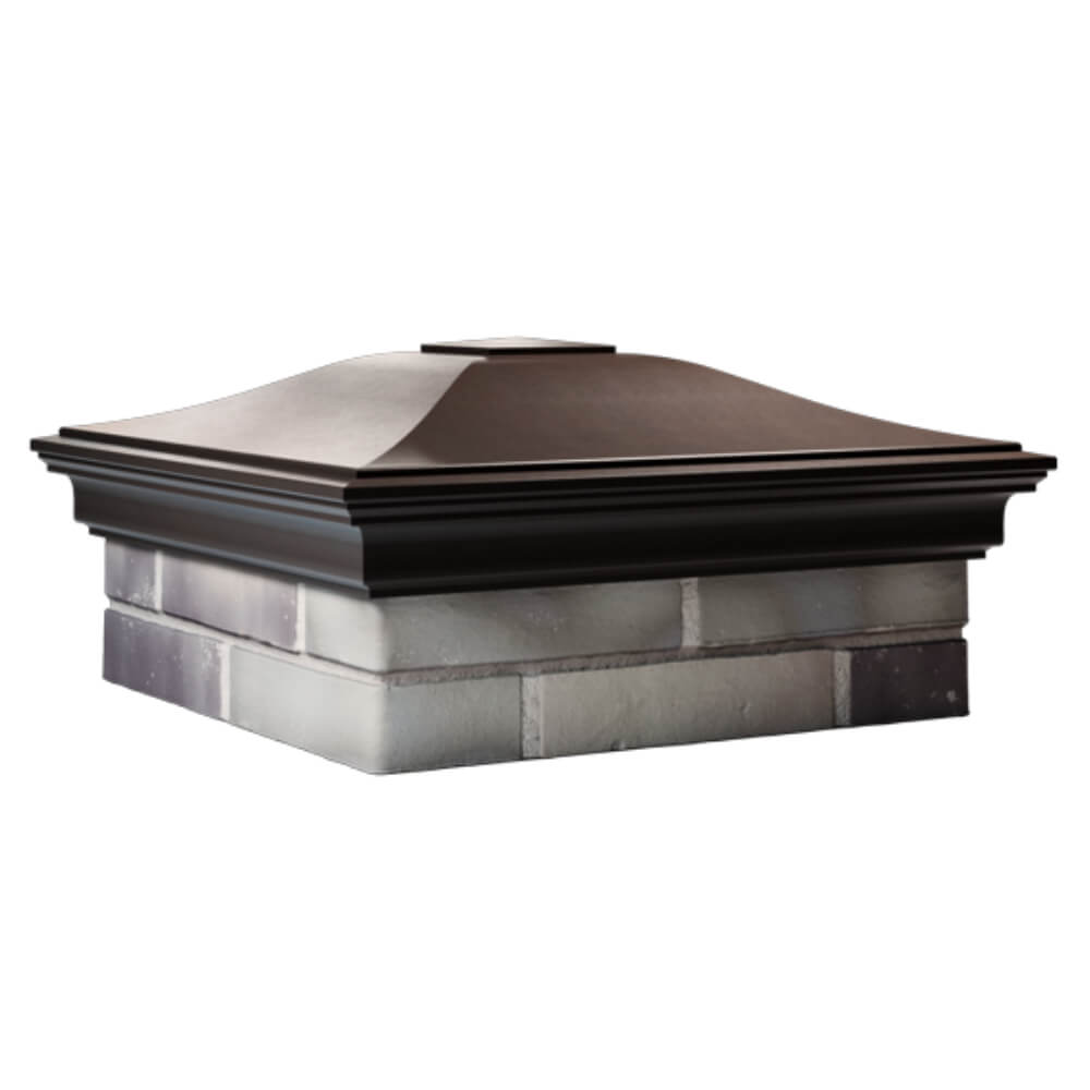 Колпак Zking Монблан Коричневый на столб 2х2 кирпича (515х515мм) в Норильске фото
