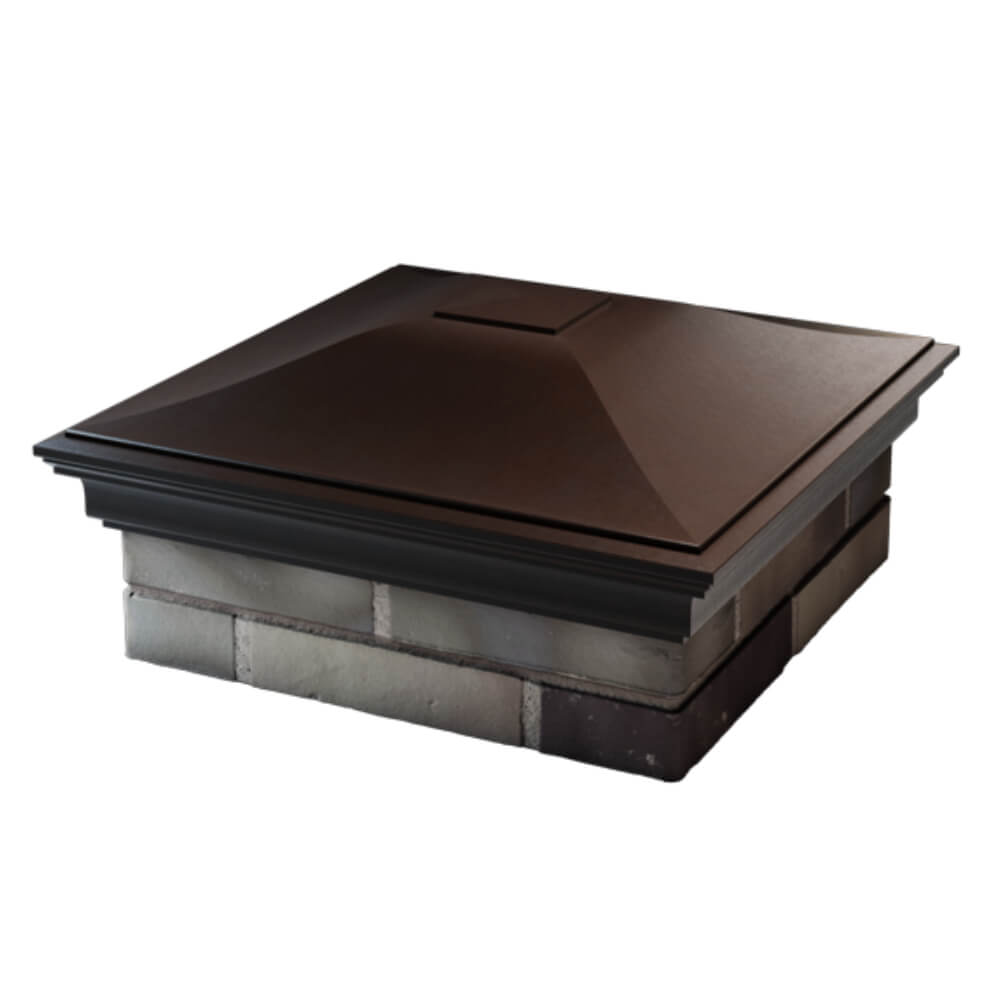 Колпак Zking Монблан Коричневый на столб 2х2 кирпича (515х515мм) в Норильске фото