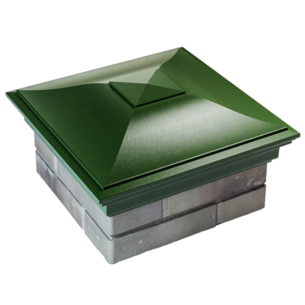 Колпак Zking Монблан Зеленый на столб 1.5х1.5 кирпича (385х385мм) в Норильске фото