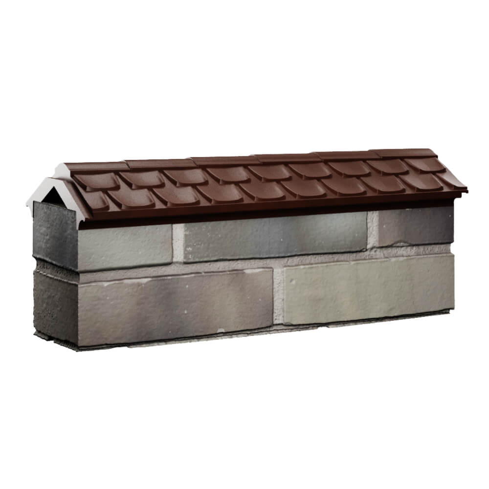 Парапет Zking Эльбрус Коричневый с посадкой на 0.5 кирпича (130мм) Норильск фото
