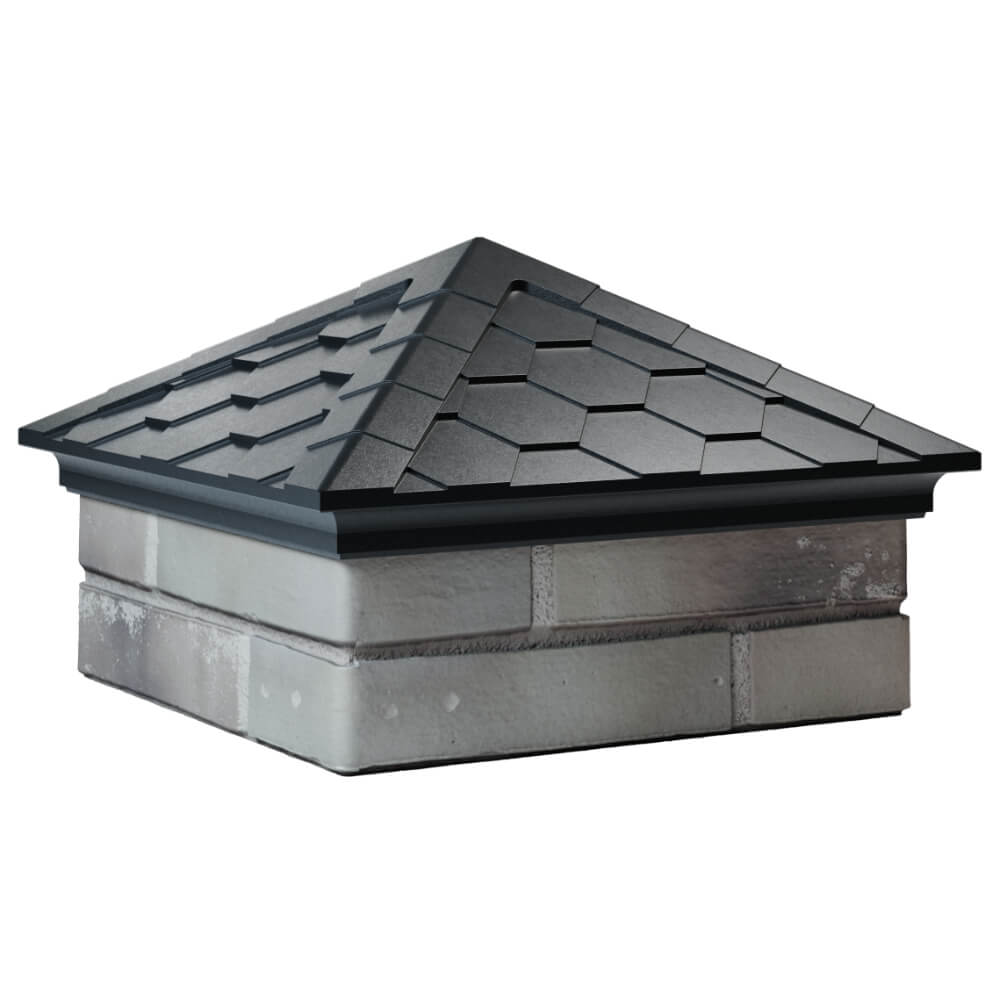 Колпак Zking Эверест Черный на столб 1.5х1.5 кирпича (390х390мм) в Норильске фото