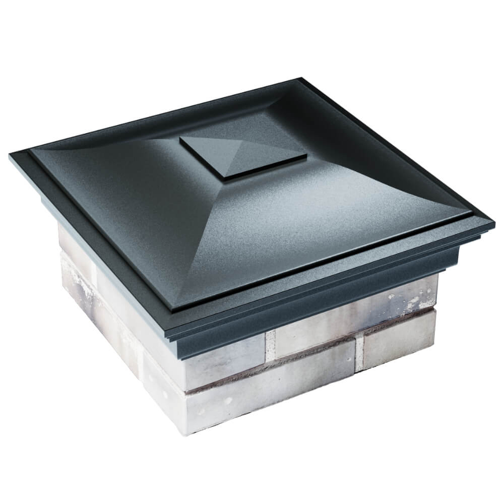 Колпак Zking Монблан Черный на столб 1.5х1.5 кирпича (385х385мм) в Норильске фото