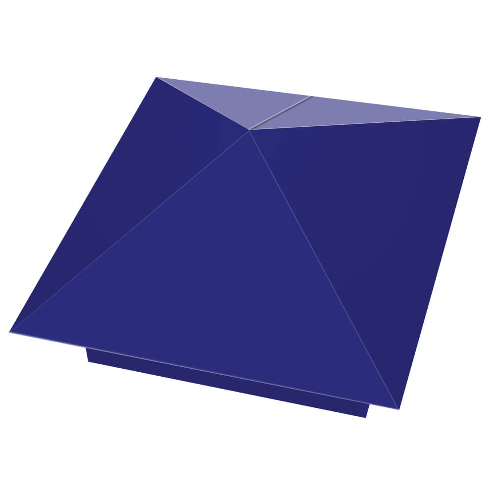 Колпак металлический 400х400мм RAL5002 Синий Ультрамарин заборный Норильск фото