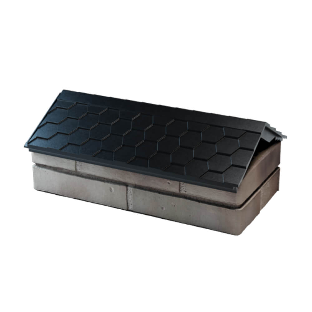 Парапет Zking Эверест Черный с посадкой на 1 кирпич (200/225/255мм) в Норильске фото