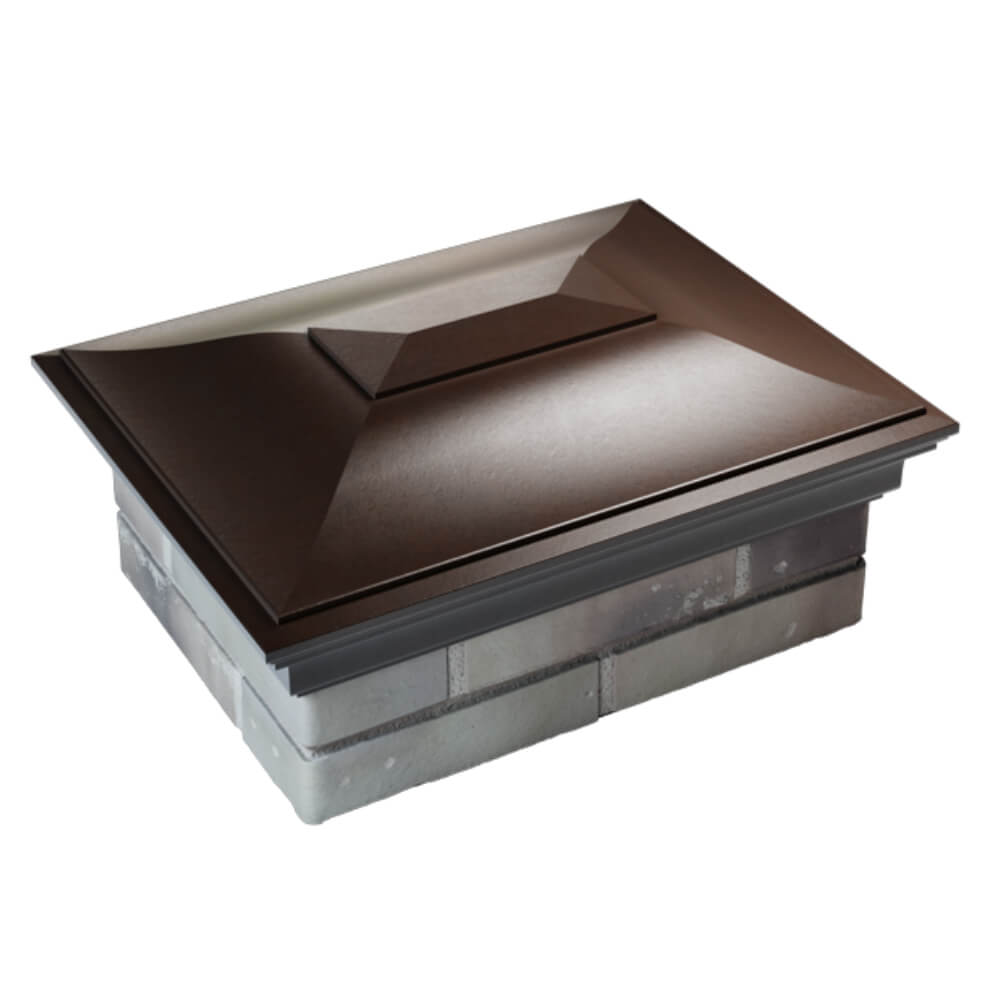 Колпак Zking Монблан Коричневый на столб 2х1.5 кирпича (515х385мм) Норильск фото