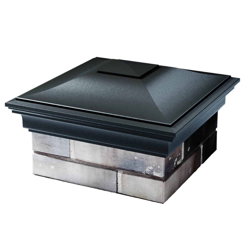 Колпак Zking Монблан Черный на столб 1.5х1.5 кирпича (385х385мм) в Норильске фото