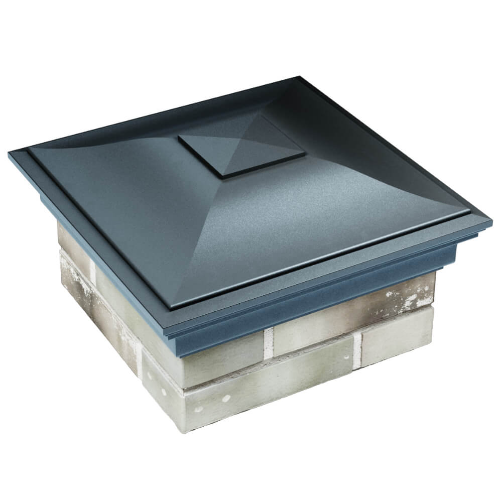 Колпак Zking Монблан Серый на столб 1.5х1.5 кирпича (385х385мм) в Норильске фото