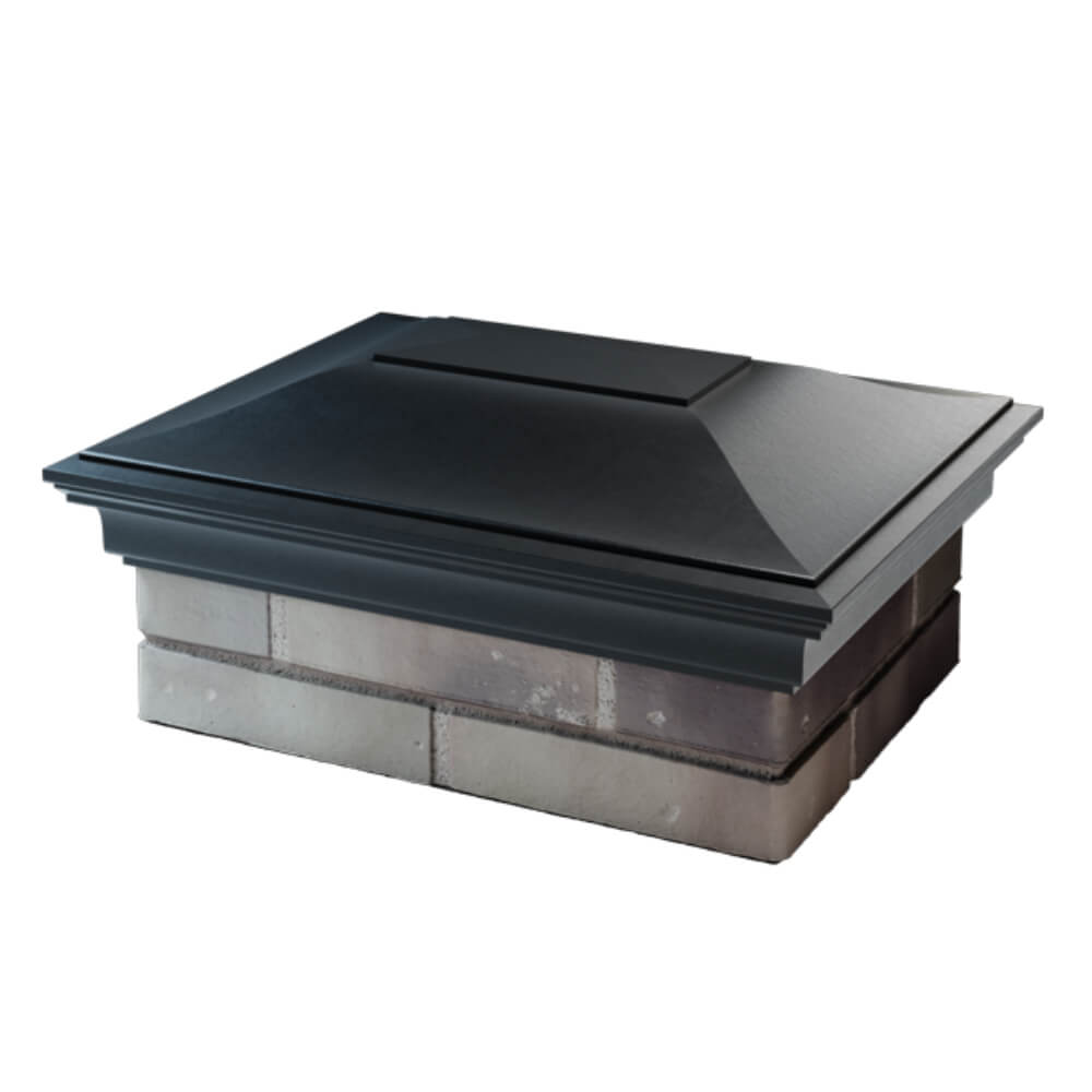 Колпак Zking Монблан Черный на столб 2х1.5 кирпича (515х385мм) в Норильске фото