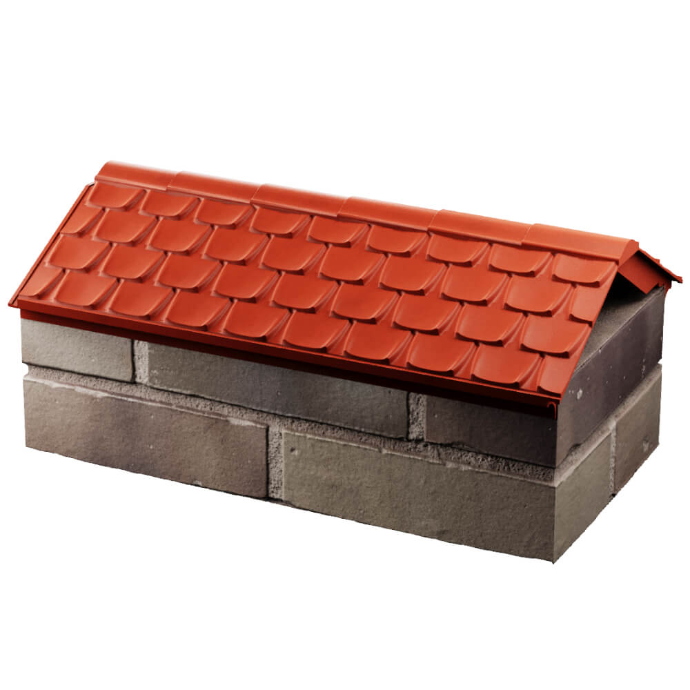 Парапет Zking Эльбрус Красный с посадкой на 1 кирпич (255мм) в Норильске фото