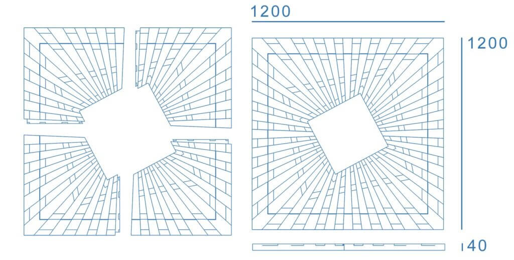 Приствольная решетка для дерева ZKING ATMOSPHERE 1.2х1.2м Красная в Норильске фото