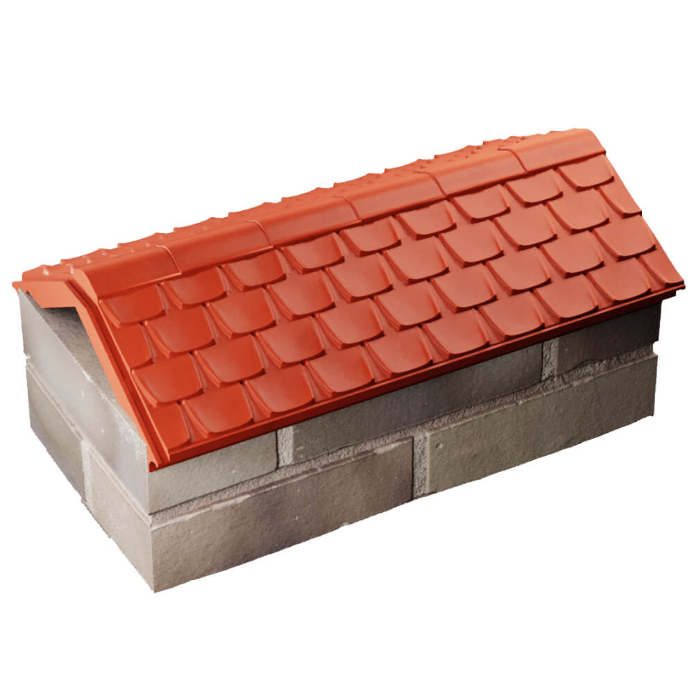 Парапет Zking Эльбрус Красный с посадкой на 1 кирпич (255мм) в Норильске фото