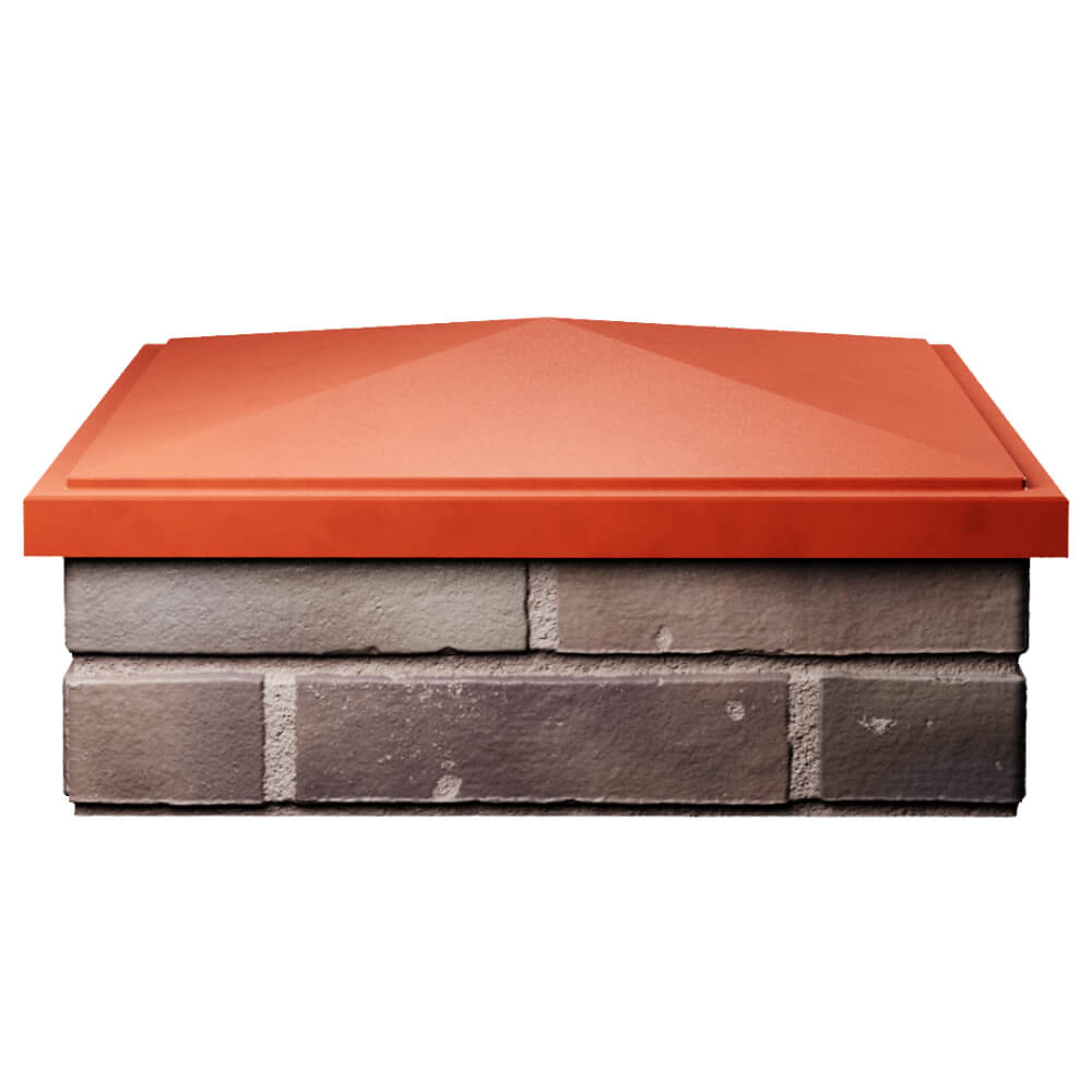 Колпак Zking БонаМоно Красный на столб 2х2 кирпича (515х515, 530х530мм) Норильск фото