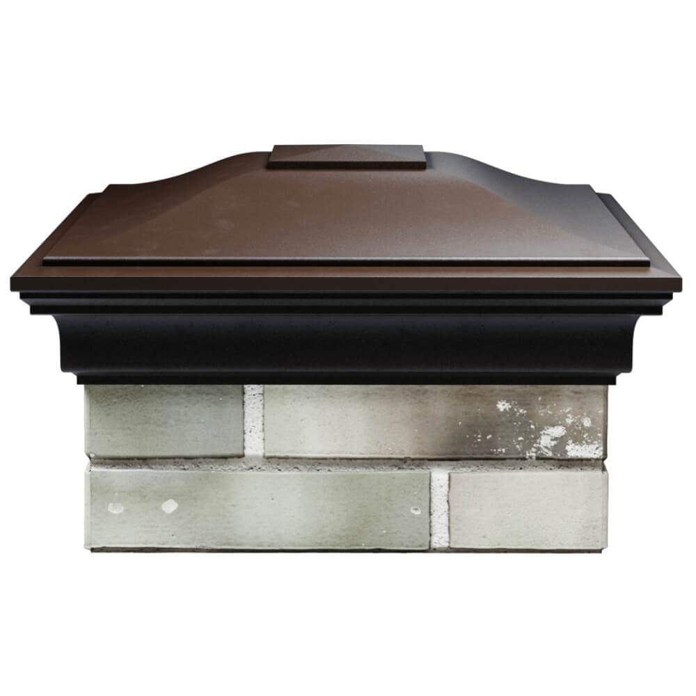 Колпак Zking Монблан Коричневый на столб 1.5х1.5 кирпича (385х385мм) Норильск фото