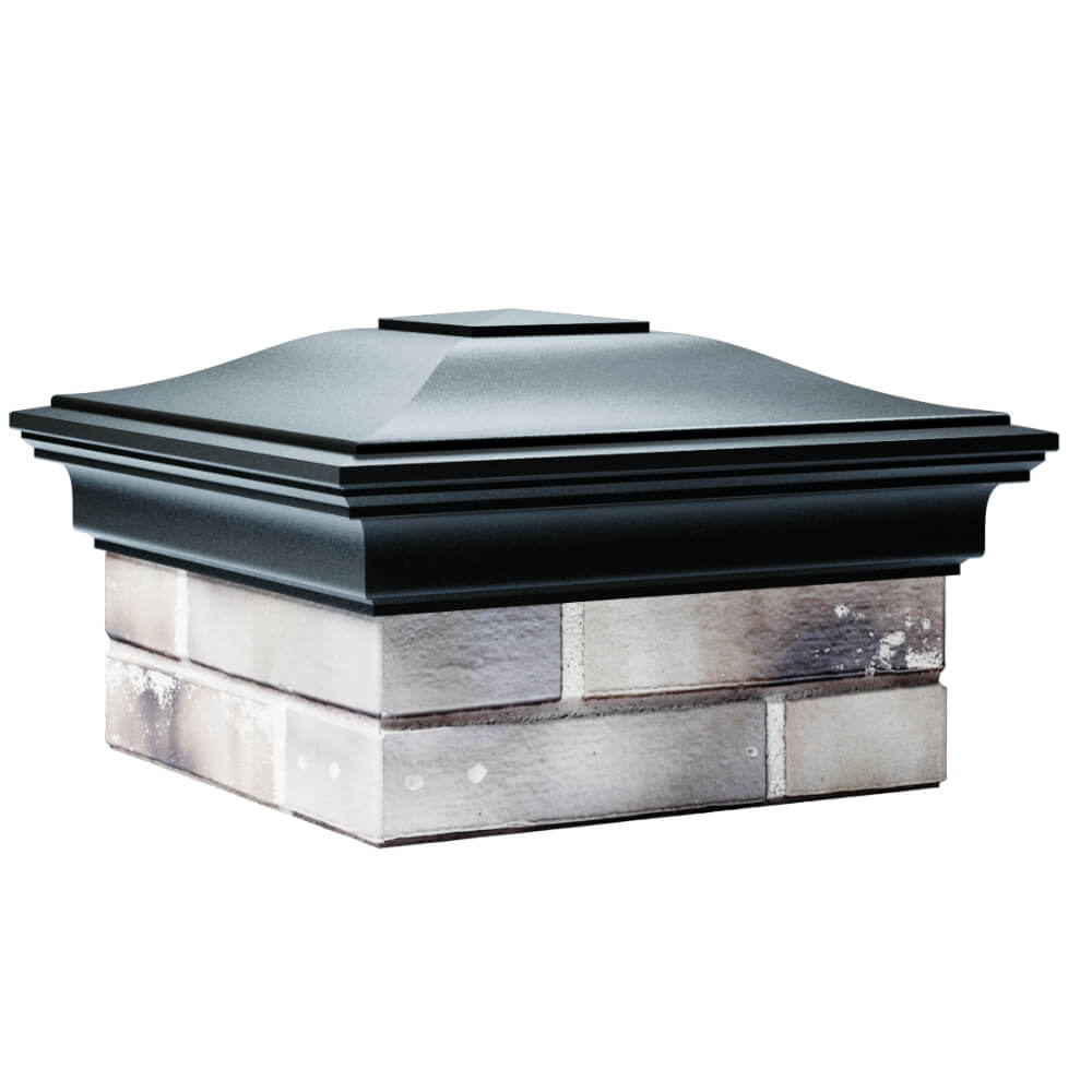 Колпак Zking Монблан Черный на столб 1.5х1.5 кирпича (385х385мм) в Норильске фото