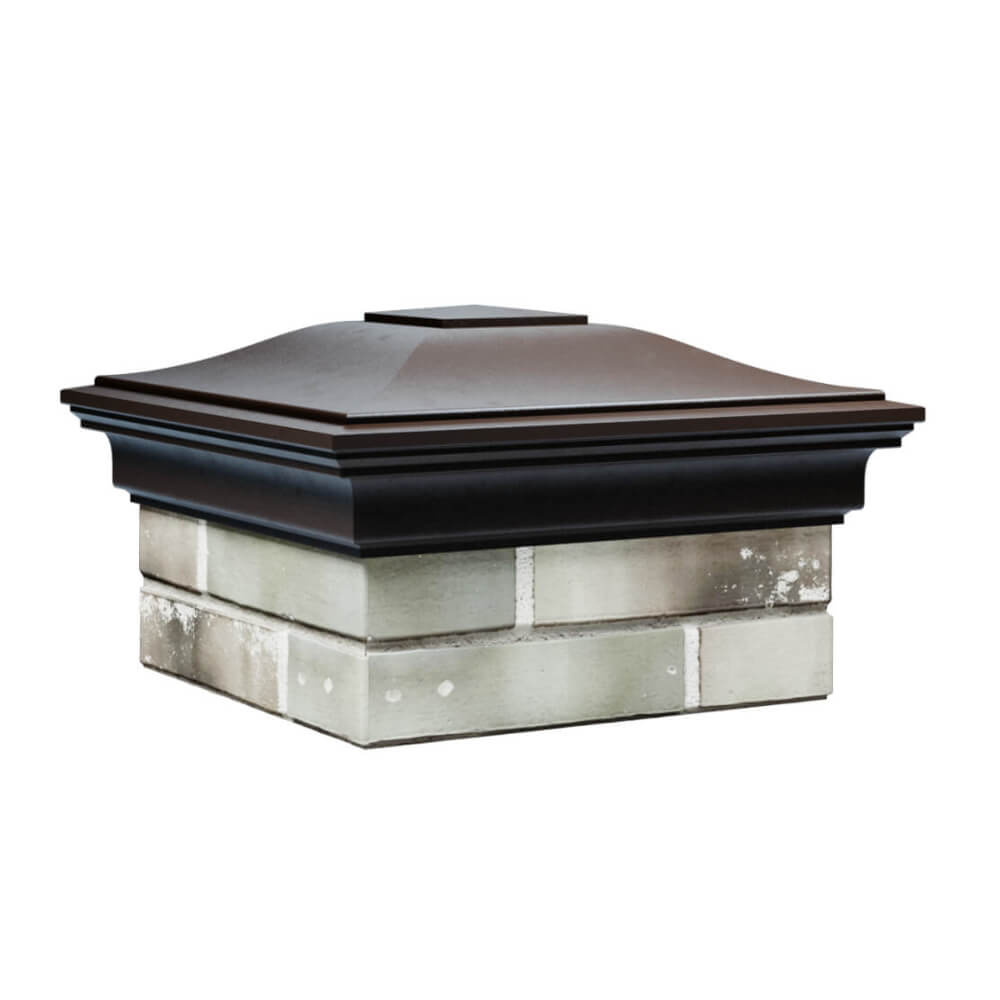 Колпак Zking Монблан Коричневый на столб 1.5х1.5 еврокирпича 0.7НФ (355х355мм) в Норильске фото