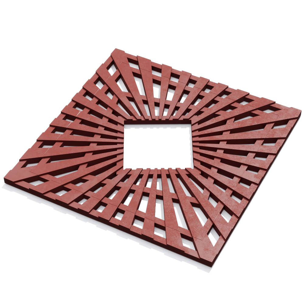 Приствольная решетка для дерева ZKING ATMOSPHERE 1.2х1.2м Красная в Норильске фото