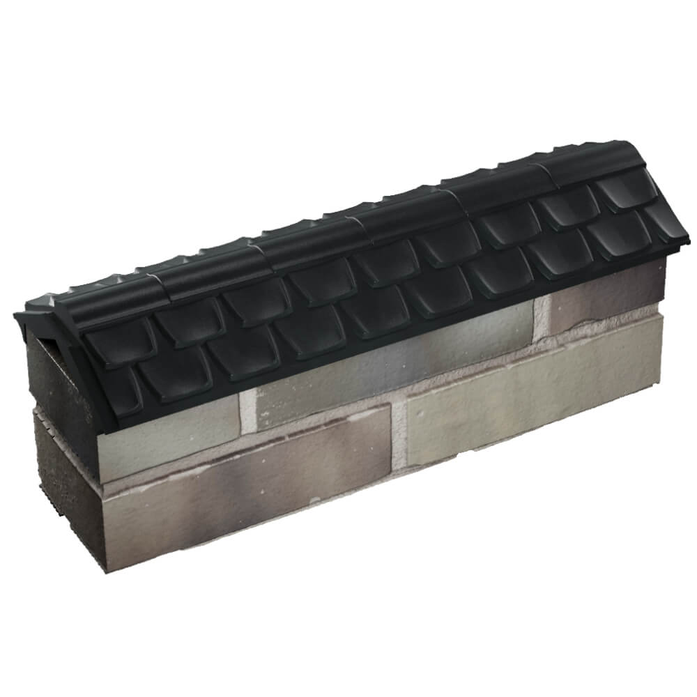 Парапет Zking Эльбрус Черный с посадкой на 0.5 кирпича (130мм) в Норильске фото