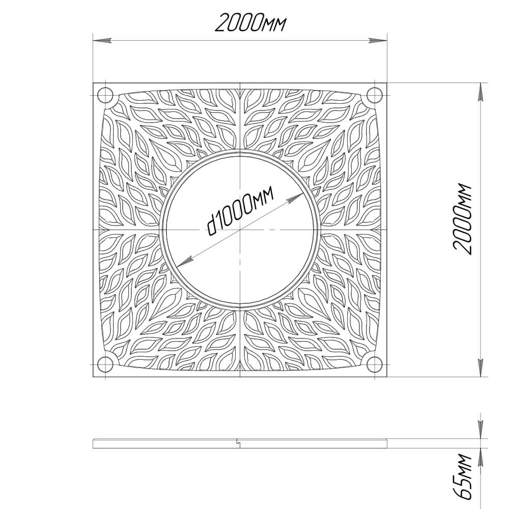 Приствольная решетка для дерева ZKING CRUST 2х2м Черная в Норильске фото