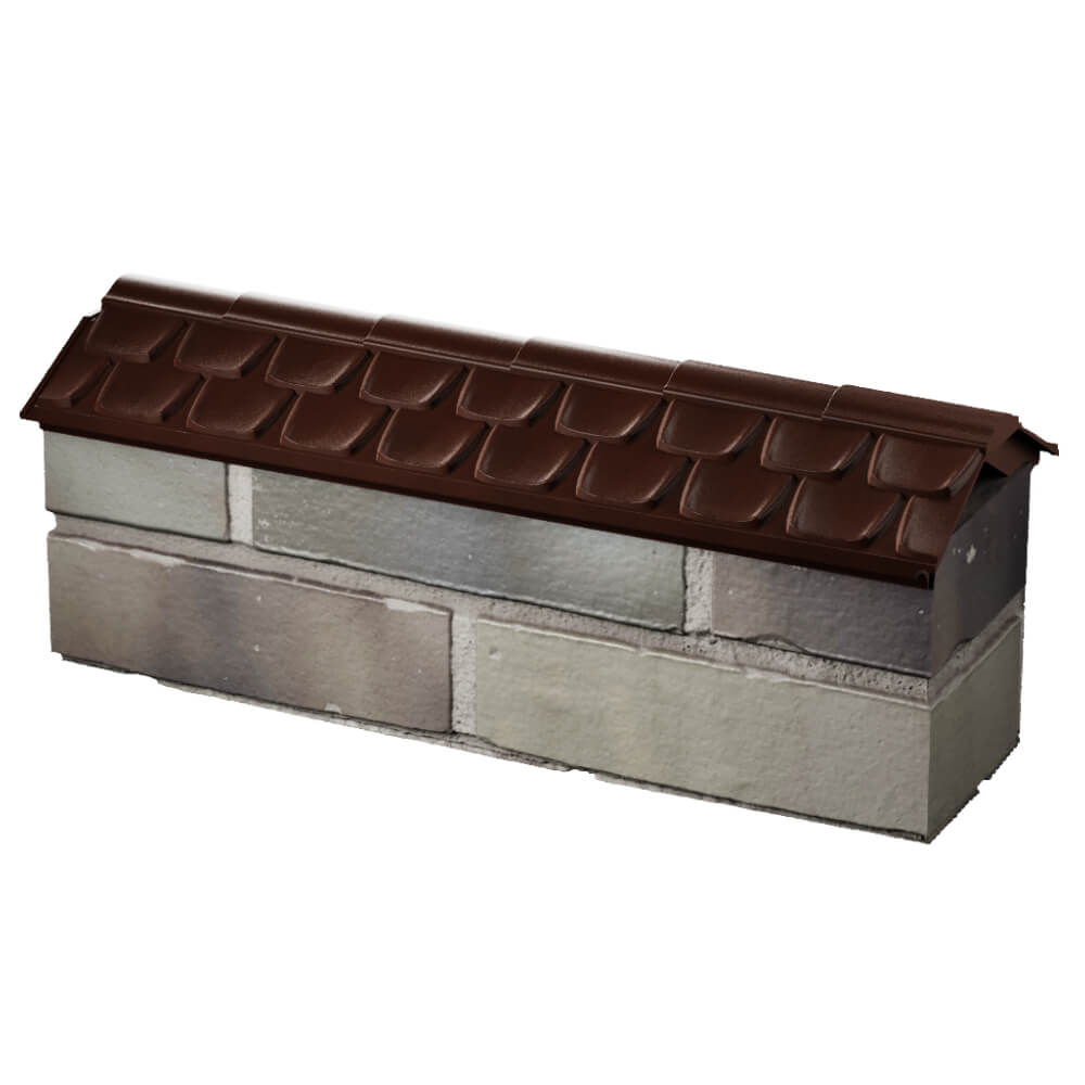 Парапет Zking Эльбрус Коричневый с посадкой на 0.5 кирпича (130мм) в Норильске фото