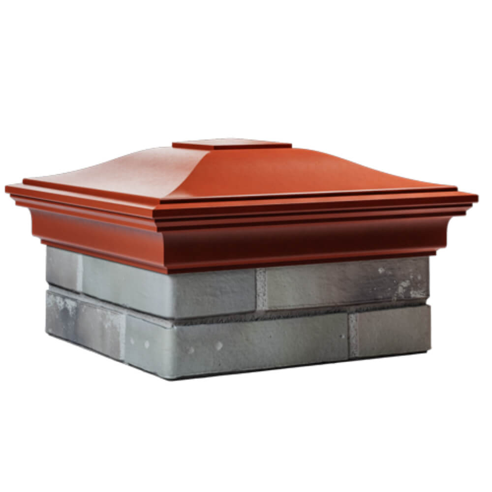 Колпак Zking Монблан Красный на столб 1.5х1.5 кирпича (385х385мм) в Норильске фото