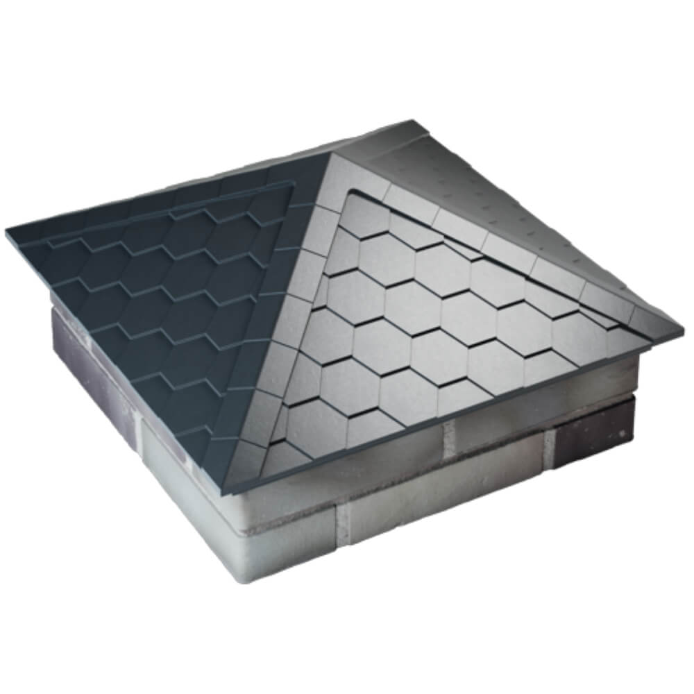 Колпак Zking Эверест Серый на столб 2х2 кирпича (535х535мм) Норильск фото