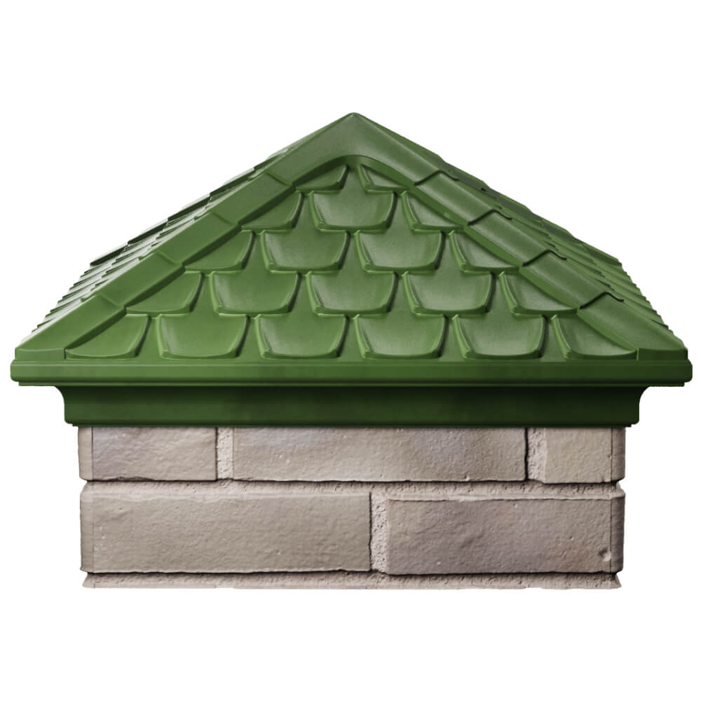 Колпак Zking Эльбрус Зеленый на столб 1.5х1.5 кирпича (385х385мм) Норильск фото