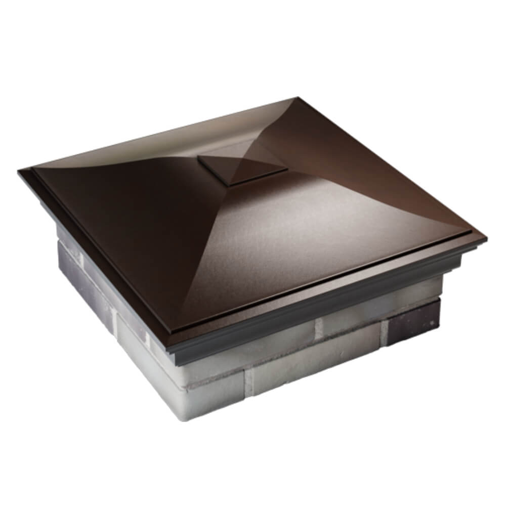 Колпак Zking Монблан Коричневый на столб 2х2 кирпича (515х515мм) Норильск фото