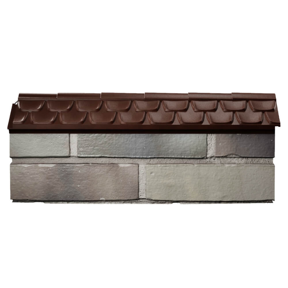 Парапет Zking Эльбрус Коричневый с посадкой на 0.5 кирпича (130мм) в Норильске фото