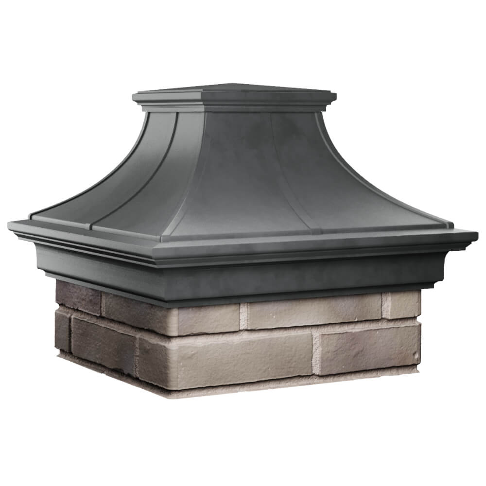 Колпак Zking Монблан Премиум Серый на столб 1.5х1.5 кирпича (385х385мм) в Норильске фото