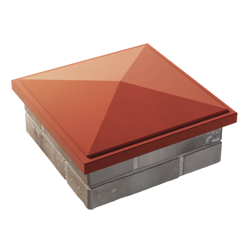 Колпак Zking БонаМоно Красный на столб 1.5х1.5 кирпича (385х385, 400х400мм) в Норильске фото